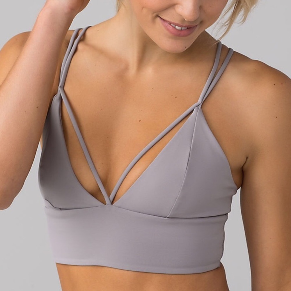 lululemon Pushing Limits Bra Dark Chrome